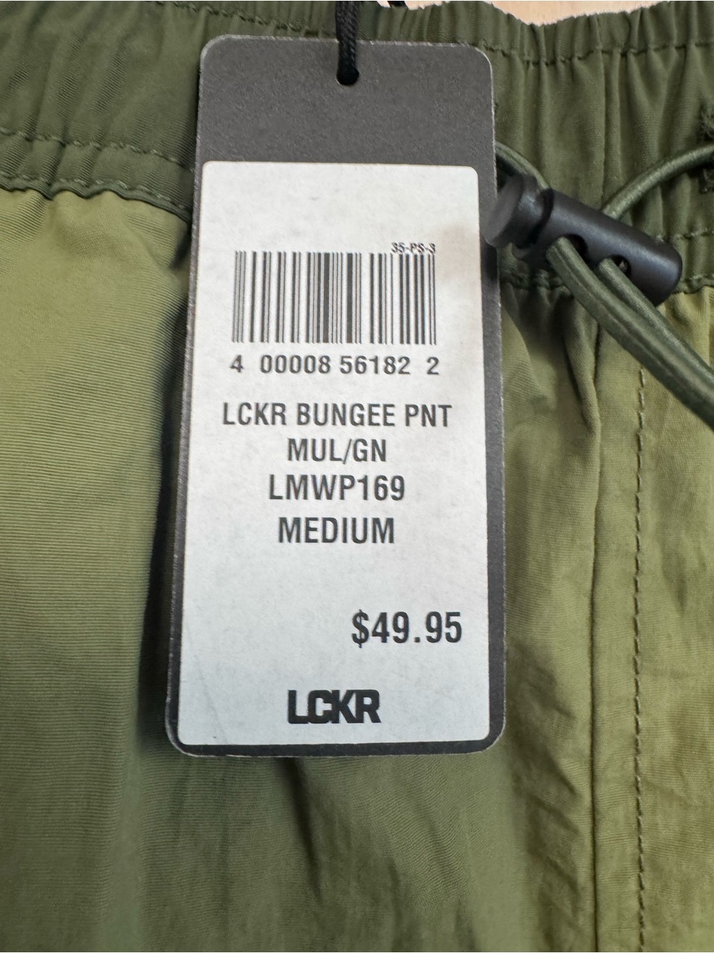 Foot Locker Olive Green Cargo Pants with Utility Pockets - Picture 3 of 3